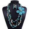 Conjunto collar y pendientes Hawai