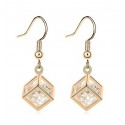 Crystal Drop Earrings Kubic Silver Or Gold Color