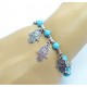Natural Turquoise beads bracelet with Fatima Hands