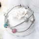 European style bracelet with charms