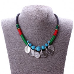 Necklace Mixteco with Leave Pendants
