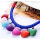Colourful Heart Tassels Drop Necklace