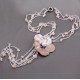 Mother Of Pearl, Shell Flower And Rose Quartz necklace
