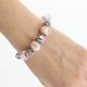 Flower charm beads bracelet