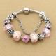 Flower charm beads bracelet