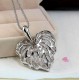 Heart pendant necklace with Crystals
