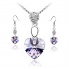 Necklace and Pendants set with purple heart