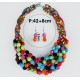 Resin Bead Necklace Earrings Set Serengeti
