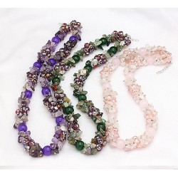 Necklace with semiprecious stone beads Tahiti