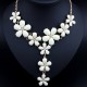 Resin Flower Blooms Statement Necklace