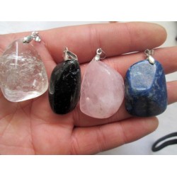 Natural stone pendant necklace