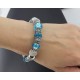 European style bracelets with charms-different colours