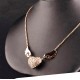 Romantic Angel Wings Heart crystal necklace