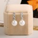 Pearl Earrings with 3 Crystals