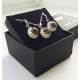 Silver Cubic Zircon Necklace Pendant/Earrings set