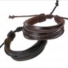Leather and Rope Wrap Bracelet