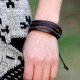 Leather and Rope Wrap Bracelet