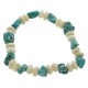 Natural White Coral and Turquoise Bracelet