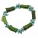 Natural Green Coral and Turquoise Bracelet