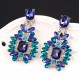 Earrings with Blue Crystals