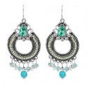 Indian Ethnic Style Earrings with Blue Stones