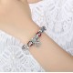 Red Glass Bead & Love Heart Charm Bracelet