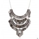 Big Vintage Chunky Coin Bohemian Necklace Sciacca