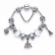 Eiffel Tower, Animal Owl, Elephant, Heart Charm Pendant Beads Bracelet