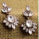 Vintage Earrings with Crystal Insert Rhinestone