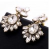 Vintage Earrings with Crystal Insert Rhinestone