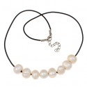 Natural Freshwater Pearl Necklace with Rubber Cord