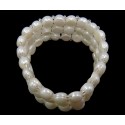 Brazalete de perlas naturales de tres vueltas