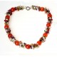Natural Carnelian, Amethyst, Olivine, Quartz and Pearls Necklace