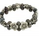 Freshwater Pearl Bracelet with Antique Silver Flowers