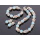 Freshwater Pearl, Aquamarine And Opal Gemstone Bracelet