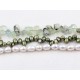 Collar trenzado de perlas blancas y verdes y Cuarzo verde