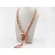 Freshwater Pearl And Rhodonite Twisted Necklace
