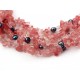 Multi Strand Pearl And Cherry Quartz Necklace