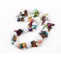 Collar con Perlas multicolor y esferas de cristal tallado