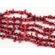 Collar largo con coral rojo y perlas naturales color bordeaux
