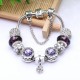 Bracelet with Flower Charms and Crystal
