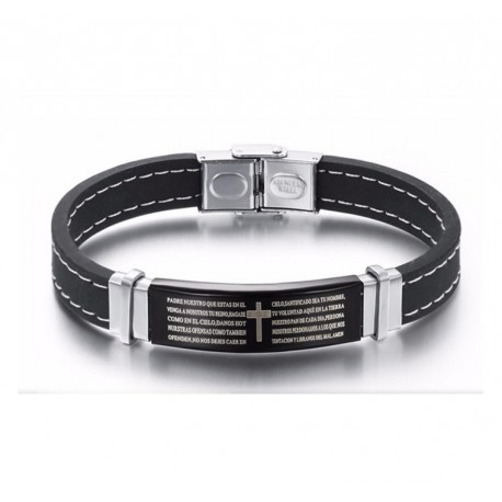 Stainless Steel Silicone Bracelet for Men