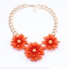 Acrylic Stone Flower Statement Necklace