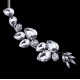 Water Drop Crystal Flower Necklace Xitang