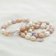 Natural Freshwater Pearl Jewelry Set Bracelet & Necklace