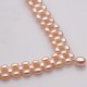 Natural Freshwater Pearl Necklace with Pearl Pendant