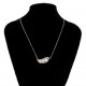 Collar de plata 925 colgante Hoja con cristales y 3 perlas