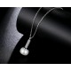 Cubic Zircon Pendant Necklace with Natural Freshwater Pearl