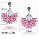 Pink Crystal Drop Earrings