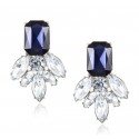 Blue Crystal Rhinestone Drop Earrings